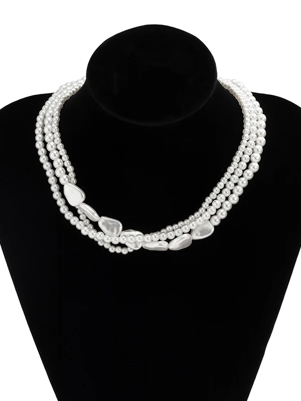 Original Vintage Multi-Layered Pearl Necklace - Image 8