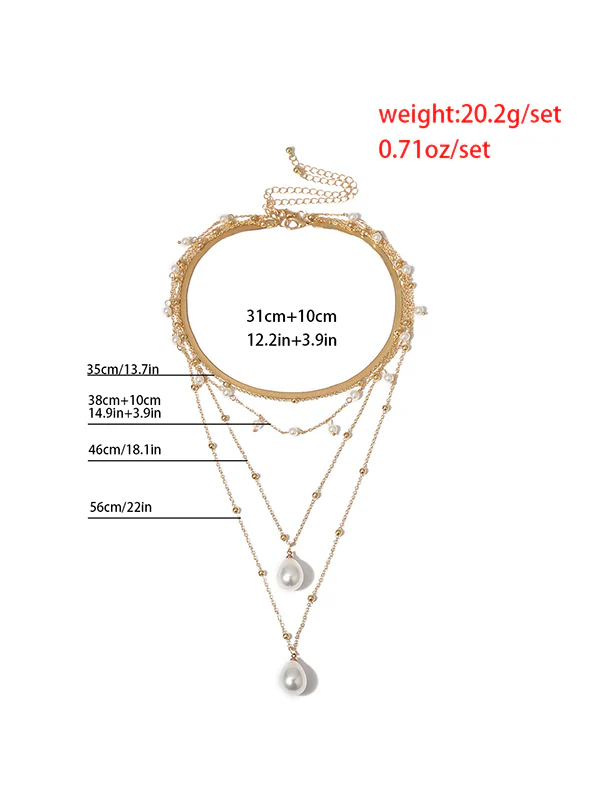 Original Vintage Statement Geometric Chains Necklace - Image 3