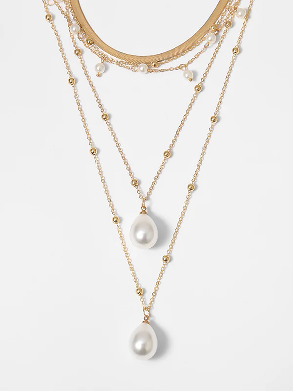 Original Vintage Statement Geometric Chains Necklace - Image 5