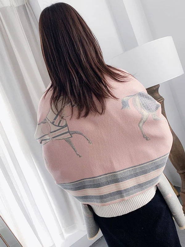Original Warm Cartoon Print Shawl&Scarf - Image 18