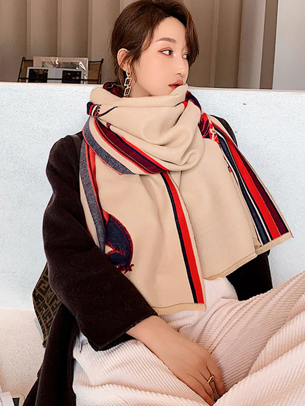 Original Warm Cartoon Print Shawl&Scarf - Image 22