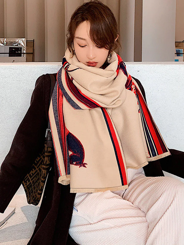Original Warm Cartoon Print Shawl&Scarf - Image 26
