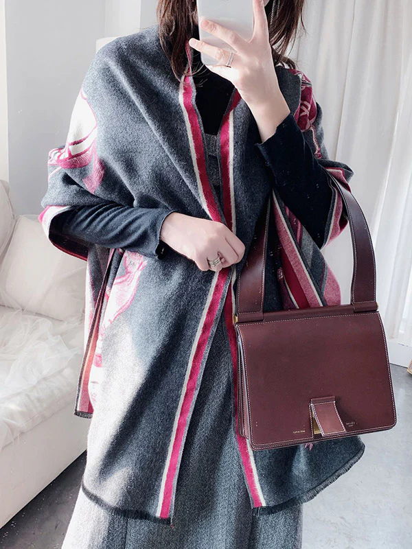 Original Warm Cartoon Print Shawl&Scarf - Image 3