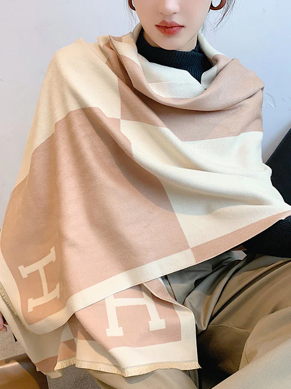 Original Warm Letter Print Shawl&Scarf - Image 12