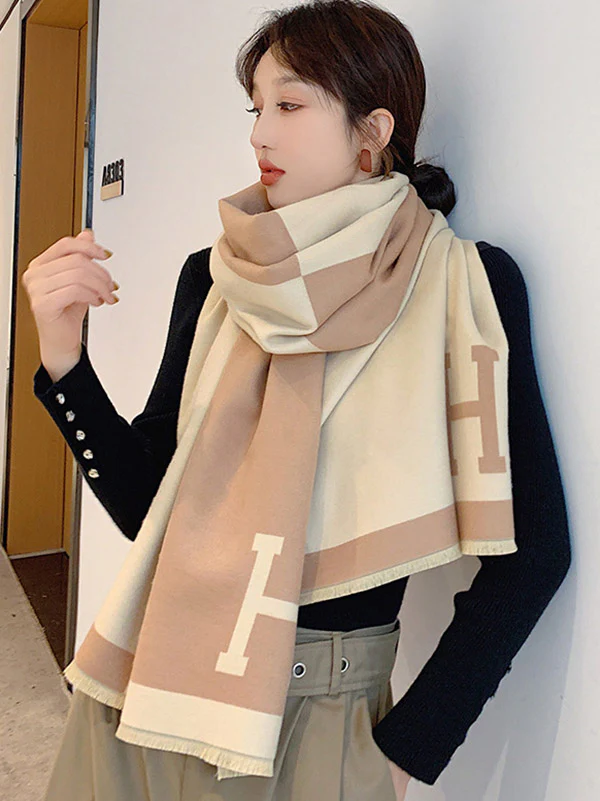 Original Warm Letter Print Shawl&Scarf - Image 2