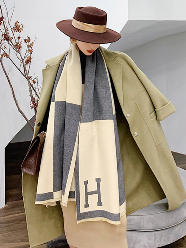 Original Warm Letter Print Shawl&Scarf - Image 20