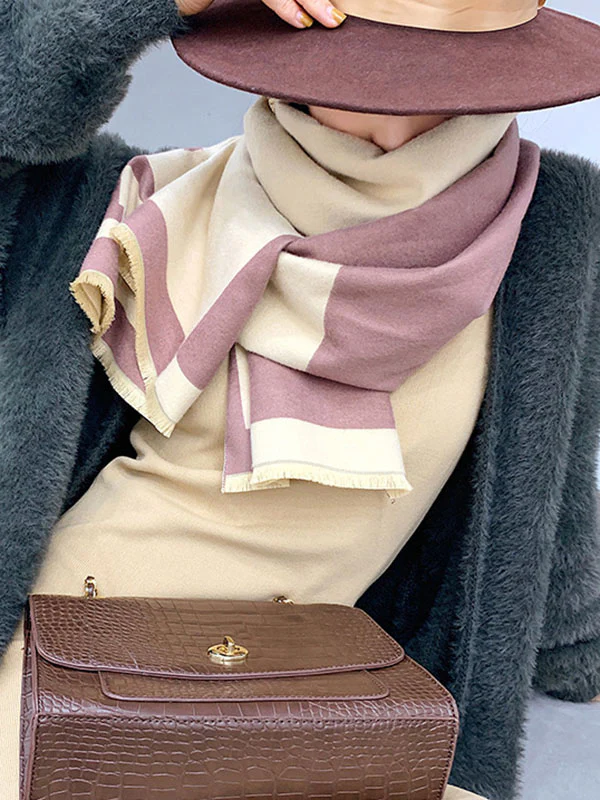Original Warm Letter Print Shawl&Scarf - Image 25