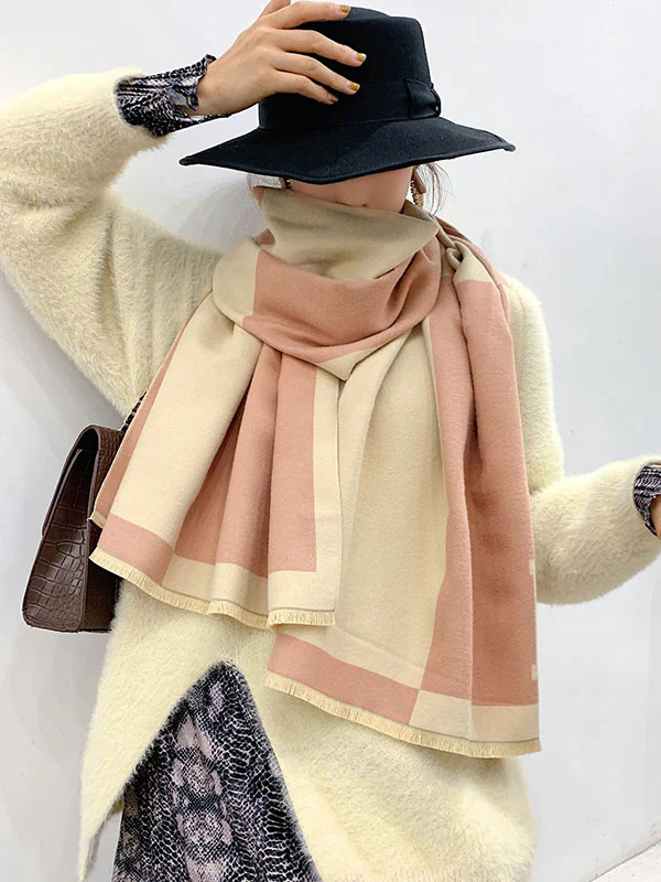 Original Warm Letter Print Shawl&Scarf - Image 7