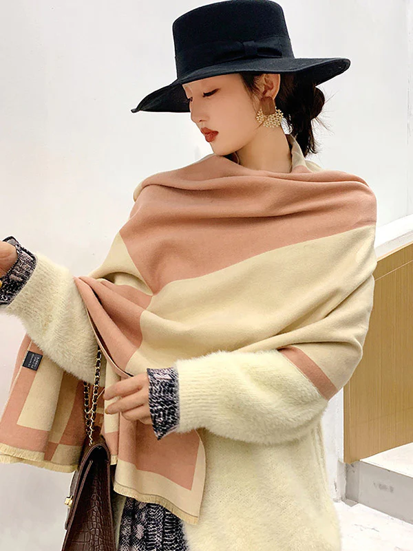 Original Warm Letter Print Shawl&Scarf - Image 9