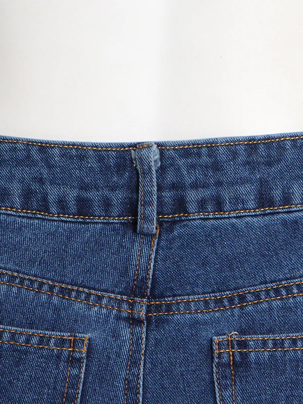 Original Wide Leg Loose Split-Joint With Big Pockets Jean Pants Bottoms - Image 10