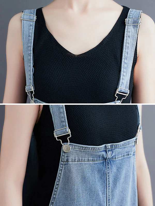 Original With Pocket Denim Overalls - Image 10