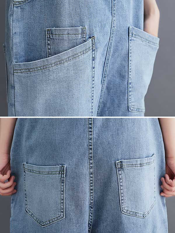 Original With Pocket Denim Overalls - Image 11
