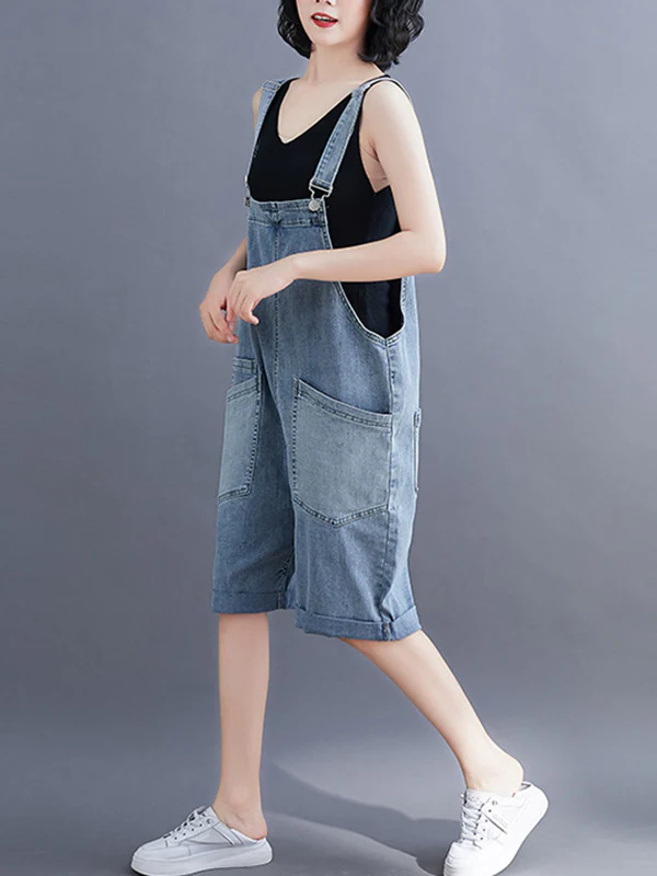 Original With Pocket Denim Overalls - Image 2
