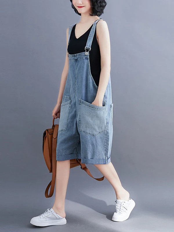 Original With Pocket Denim Overalls - Image 3