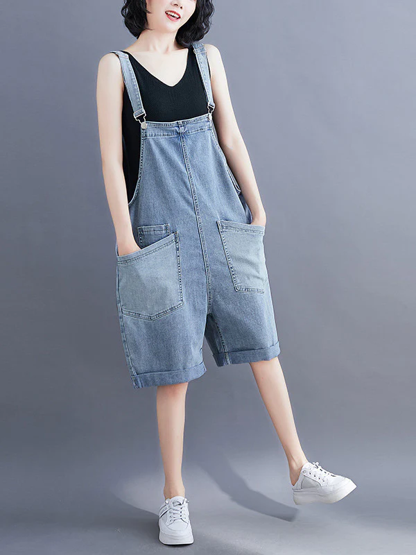 Original With Pocket Denim Overalls - Image 6
