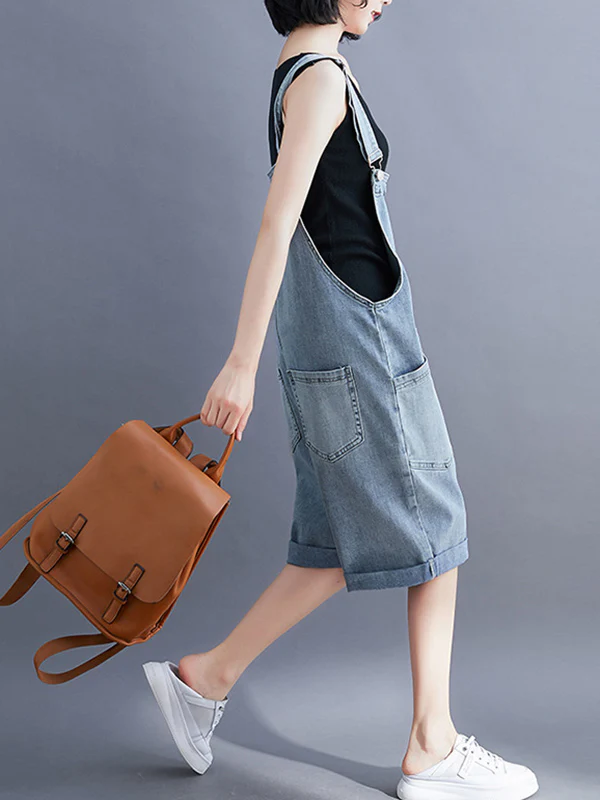 Original With Pocket Denim Overalls - Image 7