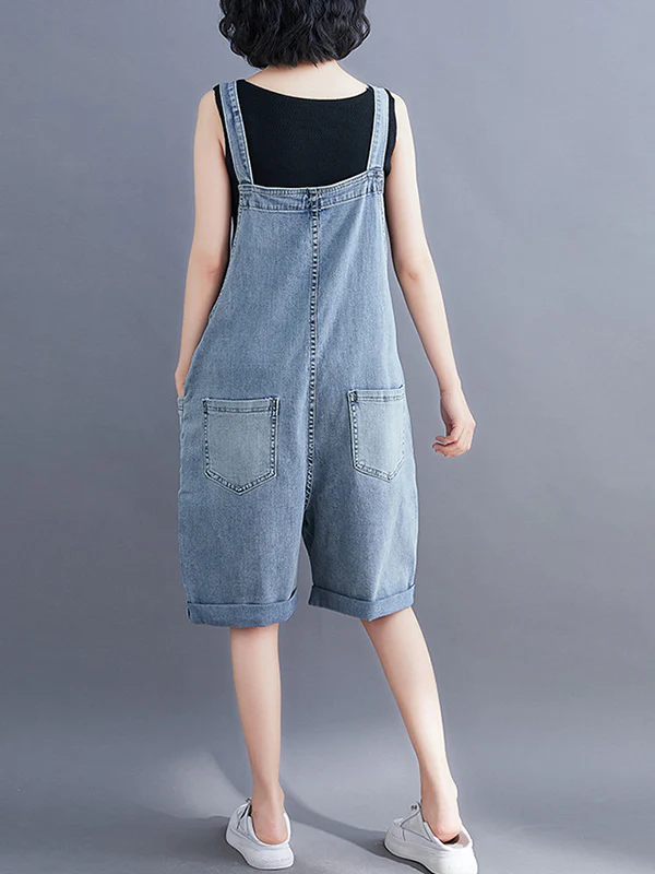 Original With Pocket Denim Overalls - Image 8