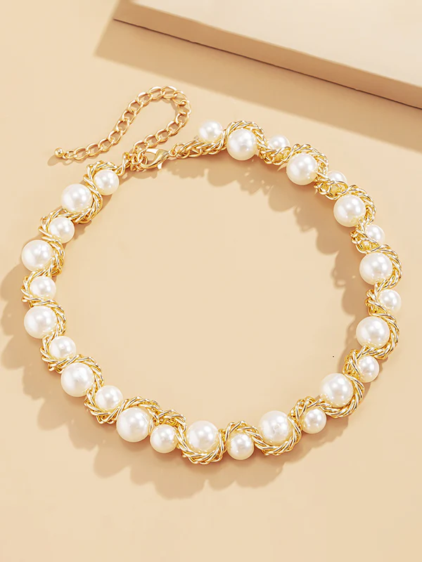 Pearl Geometric Necklaces Accessories - Image 4