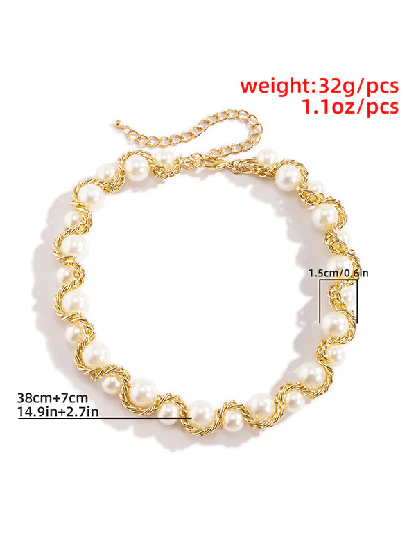 Pearl Geometric Necklaces Accessories - Image 5