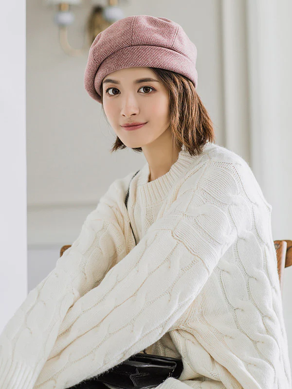 Personality Striped&Plaid Beret Hat - Image 13