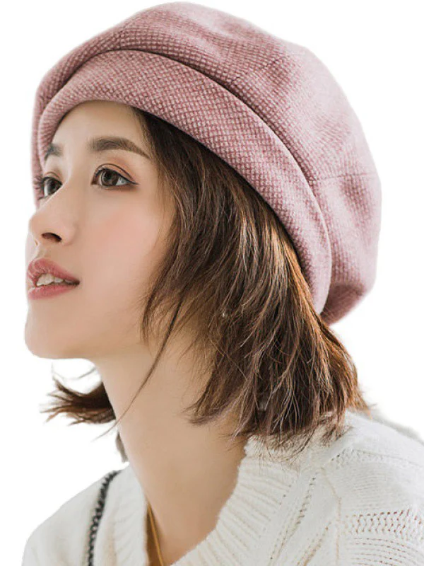 Personality Striped&Plaid Beret Hat - Image 14