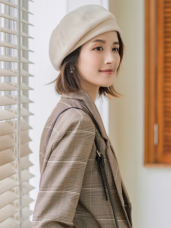 Personality Striped&Plaid Beret Hat - Image 16
