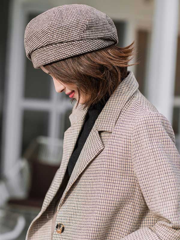 Personality Striped&Plaid Beret Hat - Image 8