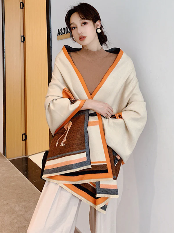 Personality Warm Cartoon Print Shawl&Scarf - Image 7
