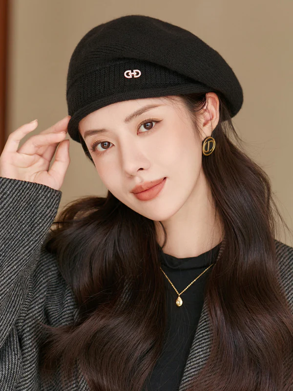 Pleated Beret Hat Knitted Hats - Image 2