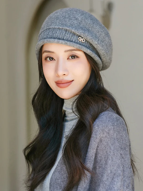 Pleated Beret Hat Knitted Hats - Image 4