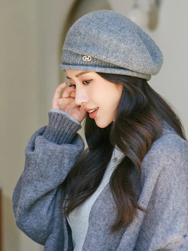 Pleated Beret Hat Knitted Hats - Image 5