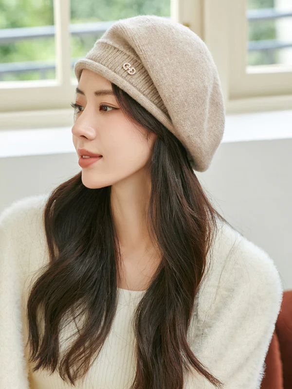 Pleated Beret Hat Knitted Hats - Image 6
