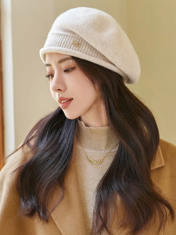 Pleated Beret Hat Knitted Hats - Image 7