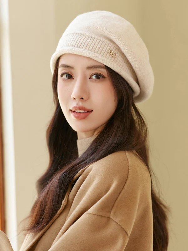 Pleated Beret Hat Knitted Hats - Image 8