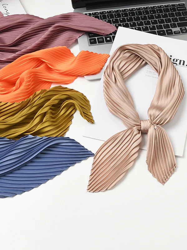 Pleated Solid Color Shawl&Scarf