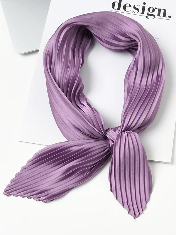 Pleated Solid Color Shawl&Scarf - Image 10