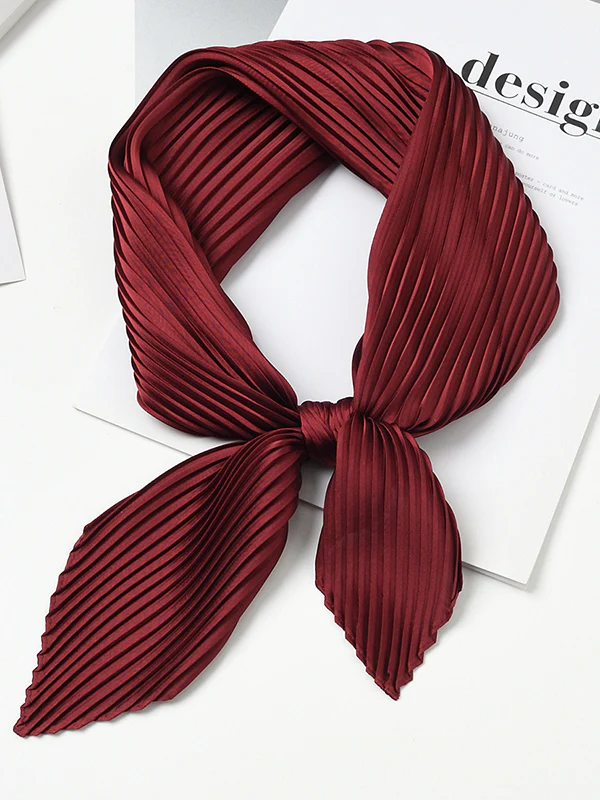 Pleated Solid Color Shawl&Scarf - Image 11
