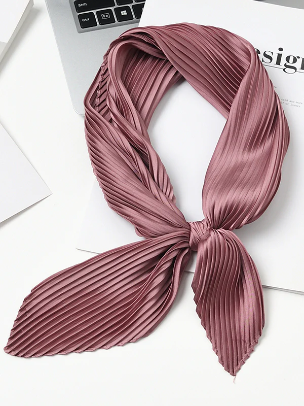 Pleated Solid Color Shawl&Scarf - Image 12