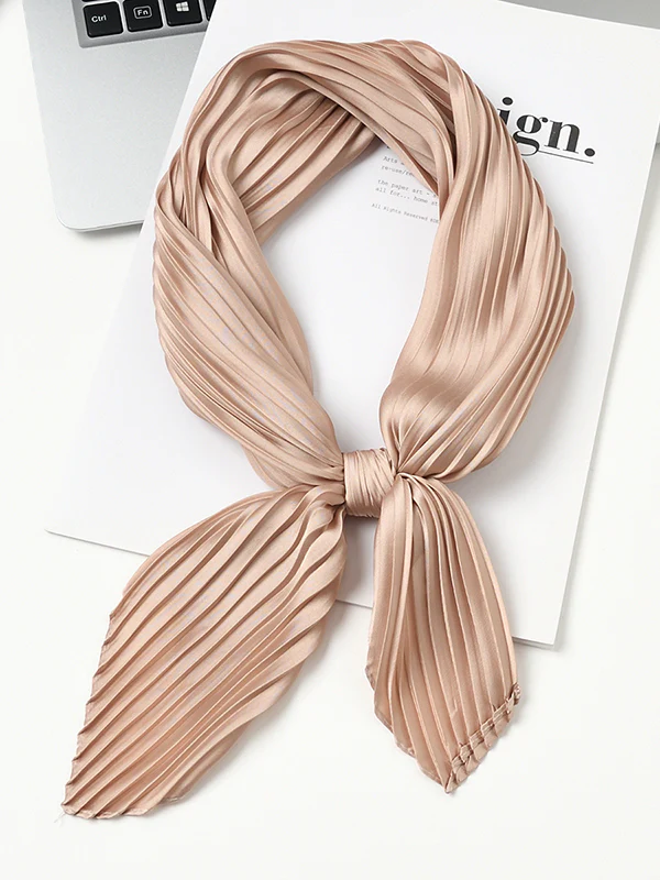 Pleated Solid Color Shawl&Scarf - Image 13
