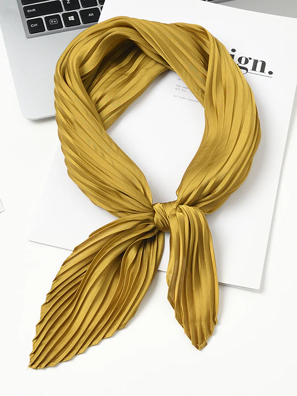 Pleated Solid Color Shawl&Scarf - Image 15