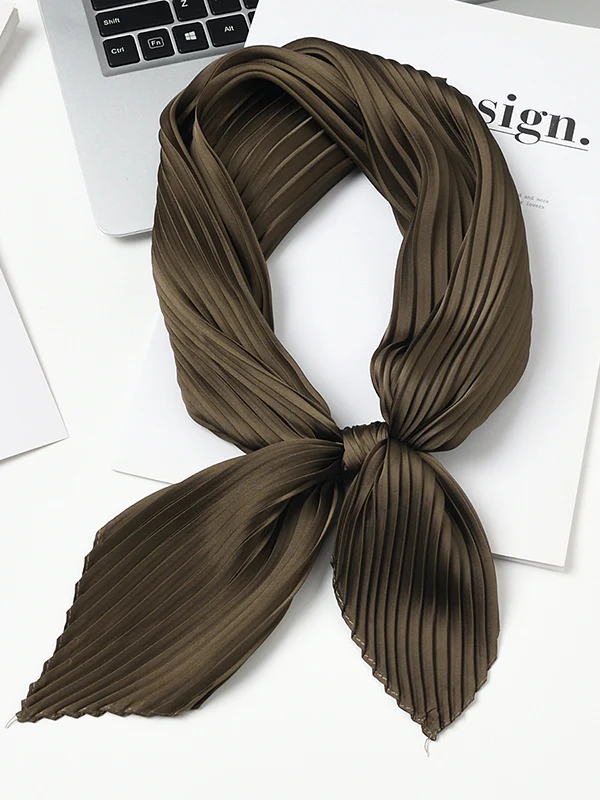 Pleated Solid Color Shawl&Scarf - Image 16