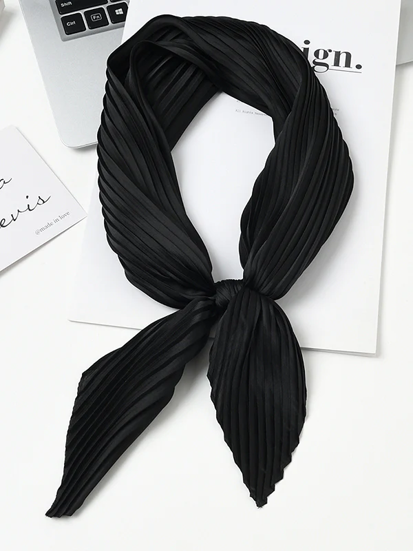 Pleated Solid Color Shawl&Scarf - Image 17