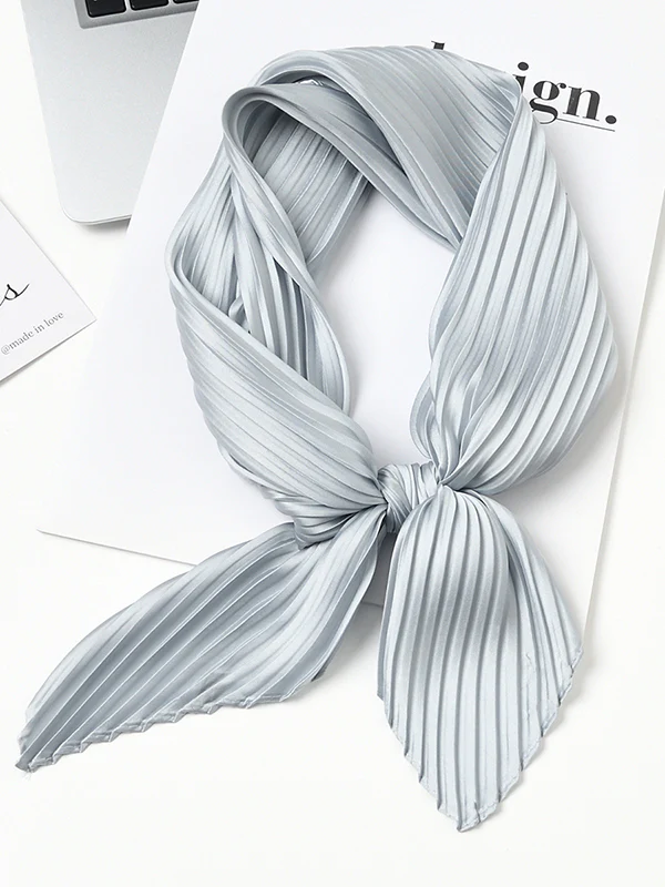 Pleated Solid Color Shawl&Scarf - Image 21