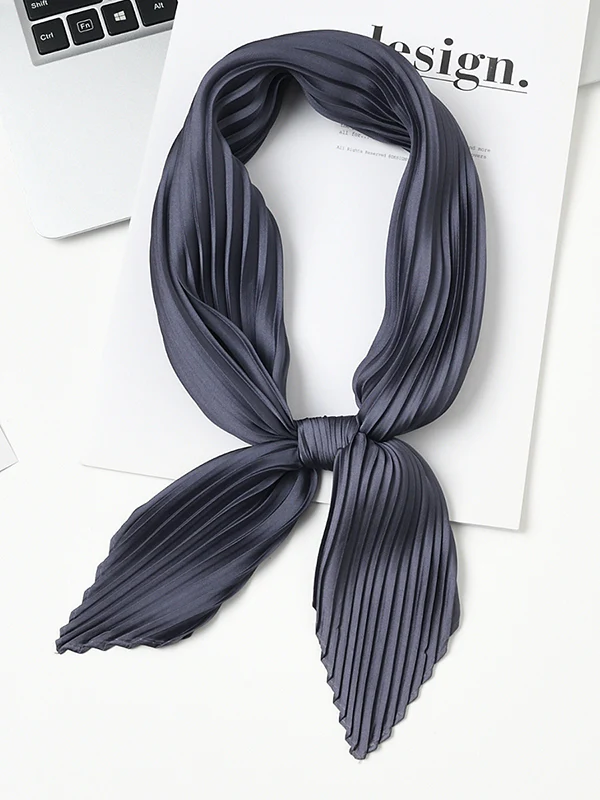 Pleated Solid Color Shawl&Scarf - Image 22