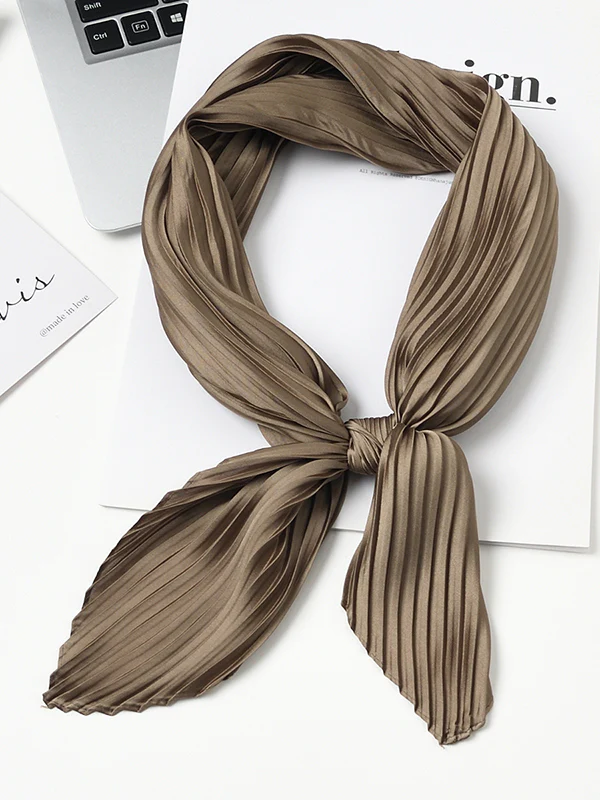 Pleated Solid Color Shawl&Scarf - Image 23