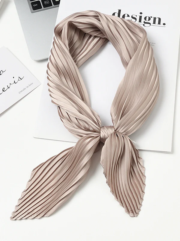 Pleated Solid Color Shawl&Scarf - Image 24