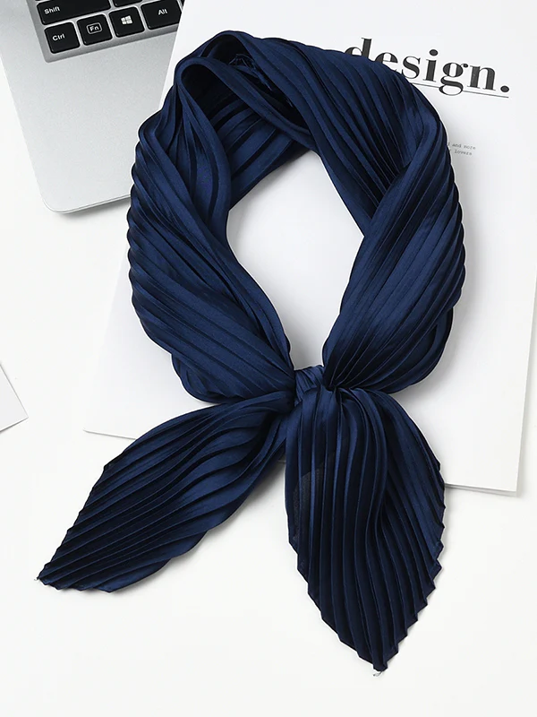 Pleated Solid Color Shawl&Scarf - Image 25