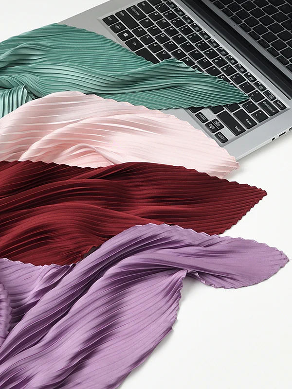 Pleated Solid Color Shawl&Scarf - Image 28
