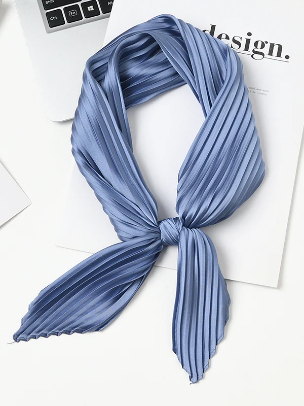 Pleated Solid Color Shawl&Scarf - Image 3