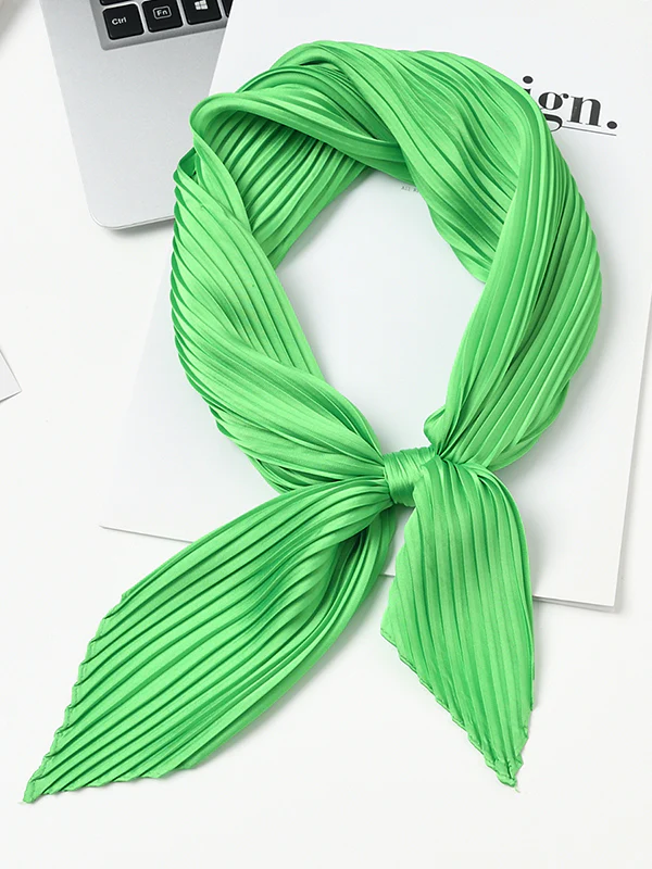 Pleated Solid Color Shawl&Scarf - Image 4
